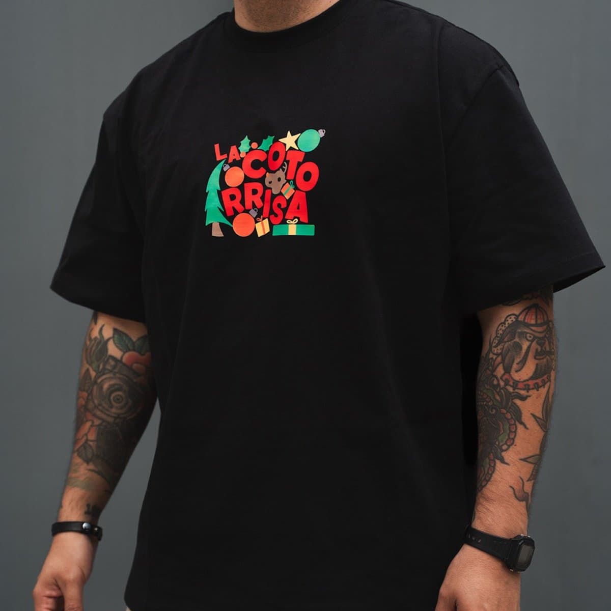 Playera algodón negra - Imagen 1